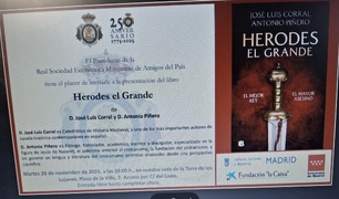 Presntación en Madrid de la novela "Herodes el Grande"