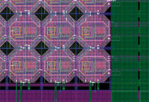 Imagen del chip de pantalla creado. Foto: Fraunhofer Institute for Photonic Microsystems.