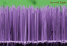 Semiconductor emitiendo luz ultravioleta. NIST