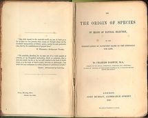 Primera edición de El Origen de las especies.