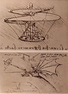 Invenciones de Leonardo da Vinci. Fuente: Wikimedia Commons. 