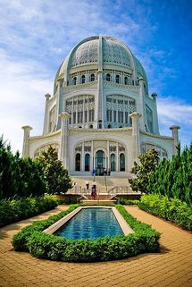 Templo bahaí de Wilmette, Illinois, Estados Unidos. Fuente: Wikimedia Commons.