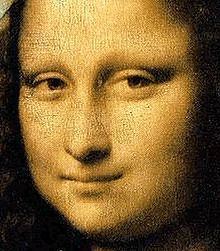 La cara de la Mona Lisa de Leonardo da Vinci. Una de las caras más conocidas en el mundo. Fuente: Wikimedia Commons.