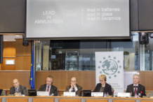 Presentación del perdigón en el Parlamento Europeo. Fuente: RFEC.