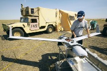 Prueba del avión con cámara ScanEagle. Foto: Boeing.