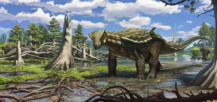 Reconstrucción del 'Europelta carbonensis'. Imagen: Andrey Atuchin: Fuente: Dinópolis.