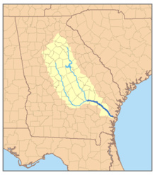 Río Altamaha, en el Estado de Georgia. Imagen: Pfly. Fuente: Wikipedia.