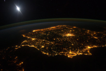 Iberia de noche. Fuente: ESA/NASA.