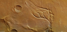 El cañón 'Osuga Valles'. Fuente: ESA/DLR/FU Berlin.