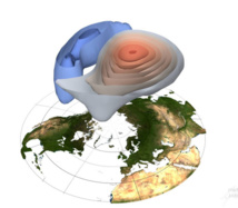 Representación del vórtice polar de febrero de 1984. Fuente: Universidad de Princeton