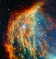 Imágenes de la nebulosa Medusa captadas por el Very Large Telescope. Fuente: ESO.