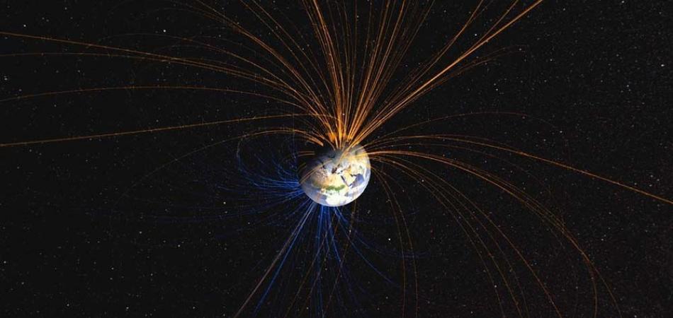 epresentación del campo magnético terrestre. NASA. Goddard Space Flight Centre.
