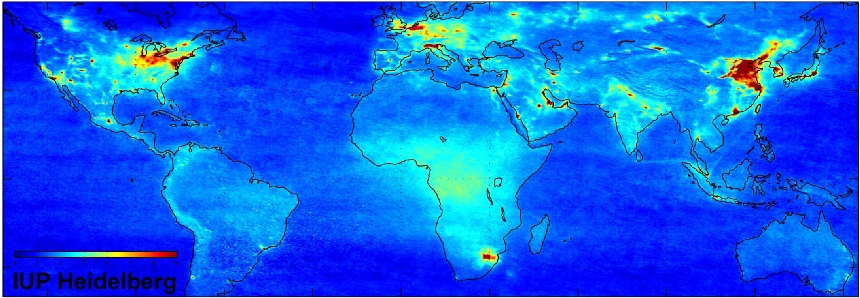 La contamináción global y su impacto sobre el suelo a vista de satélite. ESA.