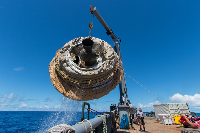  Momento de la recogida del globo. Foto: NASA/JPL-Caltech