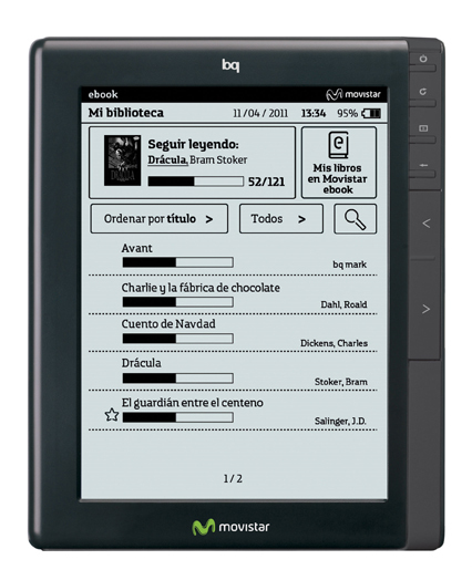 Telefónica lanza en España Movistar ebook BQ