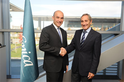 Jim Balsillie, Co-CEO de RIM y Julio Linares, Consejero Delegado de Telefónica.