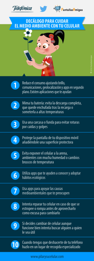 Día de Internet: Telefónica y PantallasAmigas lanzan un decálogo para cuidar el medio ambiente al usar el móvil