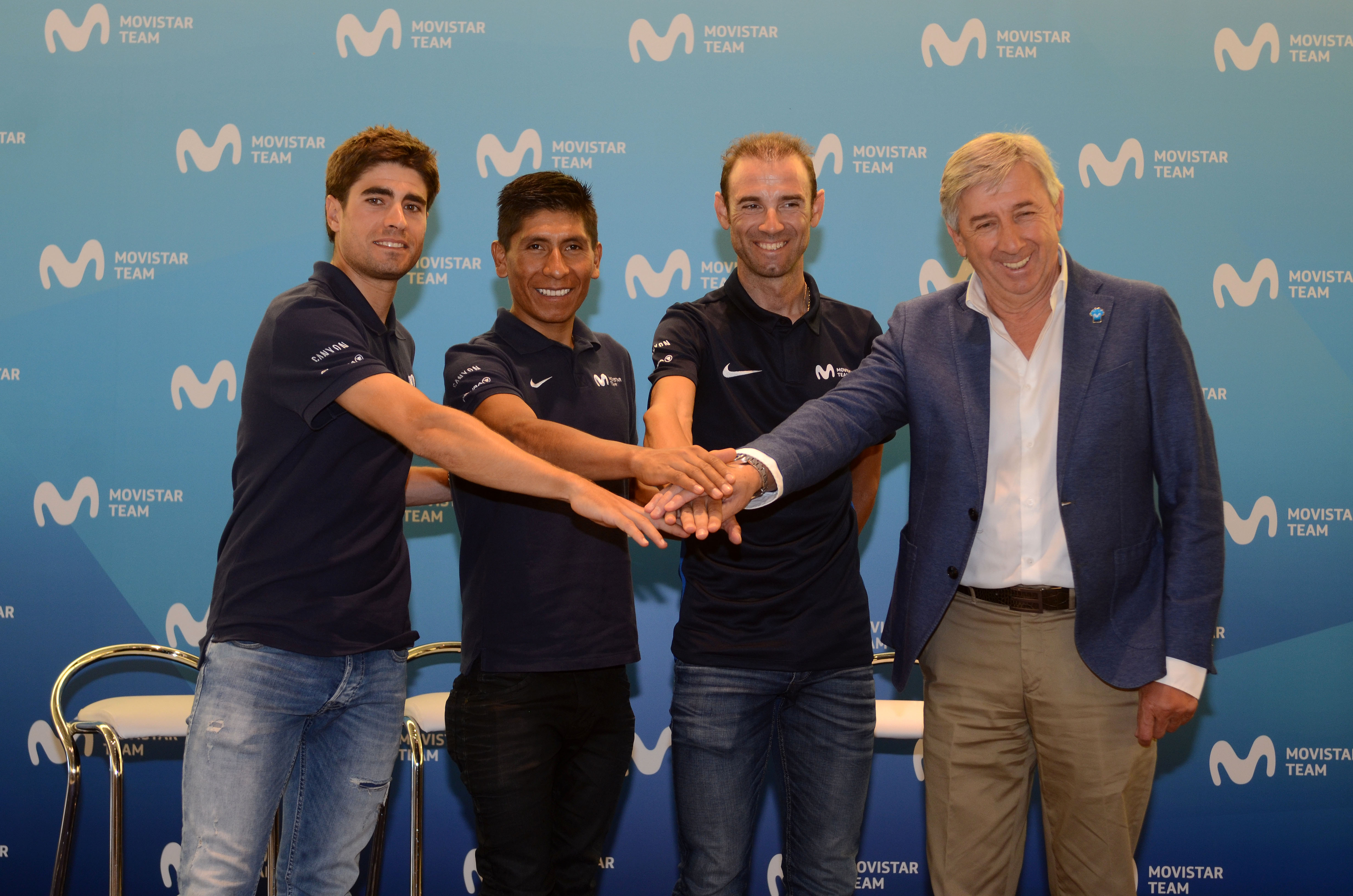 Telefónica recibió a las estrellas de Movistar Team antes de viajar al Tour de Francia, su gran reto del año