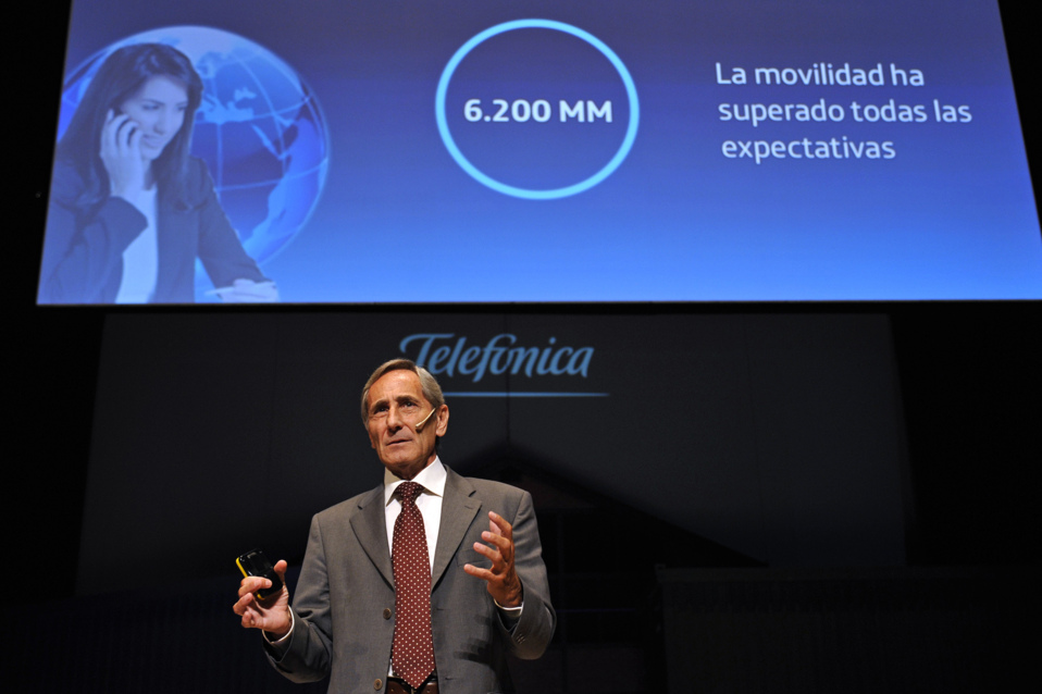 Julio Linares, consejero delegado de Telefónica S.A., durante su intervención en el encuentro '48 horas con Telefónica'.