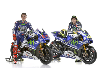 Jorge Lorenzo y Valentino Rossil, del Movistar Yamaha MotoGP